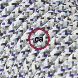 Υφασμάτινο Καλώδιο Στρόγγυλο RX04 - Λευκό Pixel