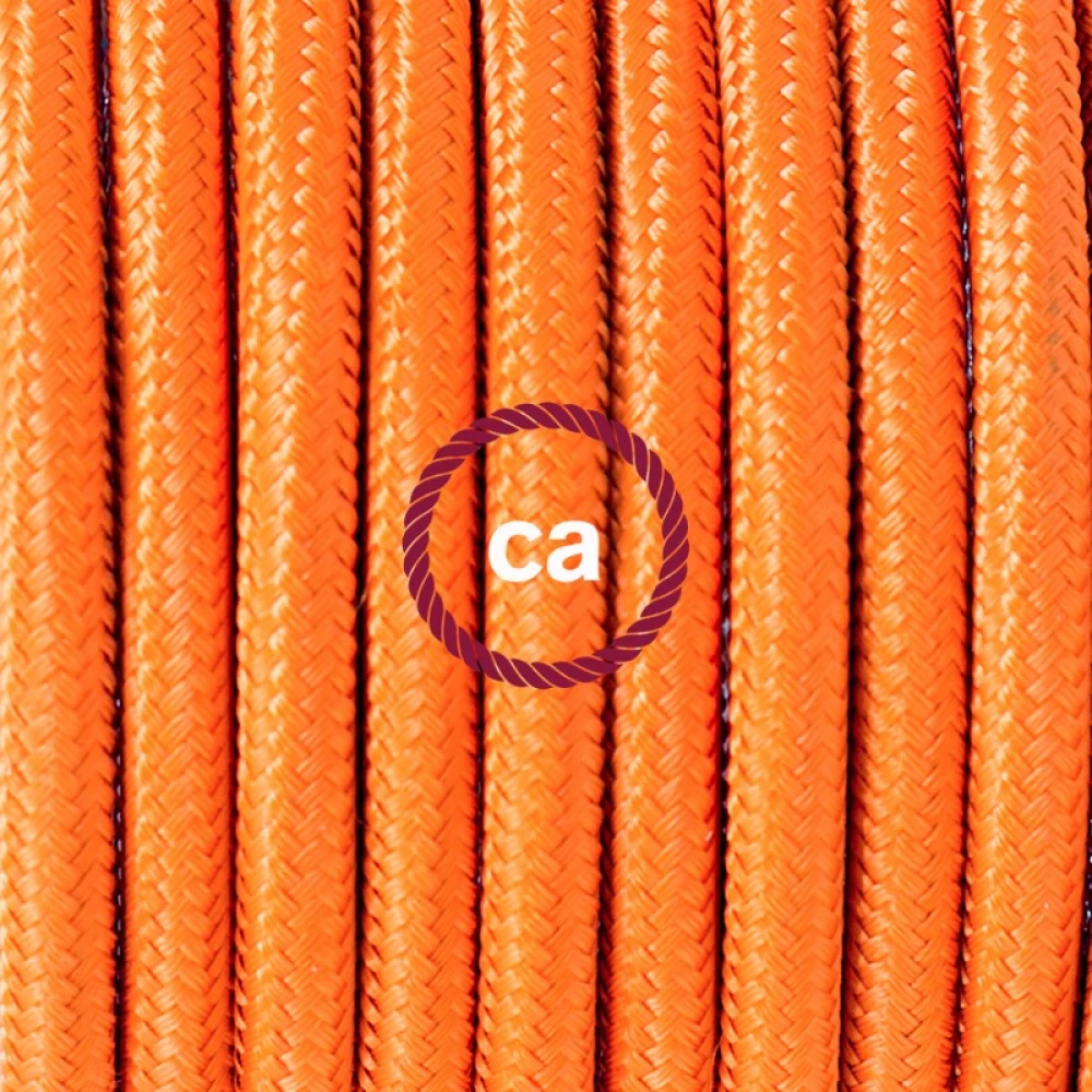 Υφασμάτινο Καλώδιο Πορτοκαλί Στρόγγυλο