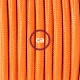 Υφασμάτινο Καλώδιο Πορτοκαλί Στρόγγυλο