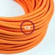 Υφασμάτινο Καλώδιο Πορτοκαλί Στρόγγυλο
