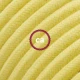 Στρόγγυλο Υφασμάτινο Καλώδιο Καλυμμένο από Παστέλ Κίτρινο Βαμβάκι Creative Cables