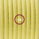 Στρόγγυλο Υφασμάτινο Καλώδιο Καλυμμένο από Παστέλ Κίτρινο Βαμβάκι Creative Cables