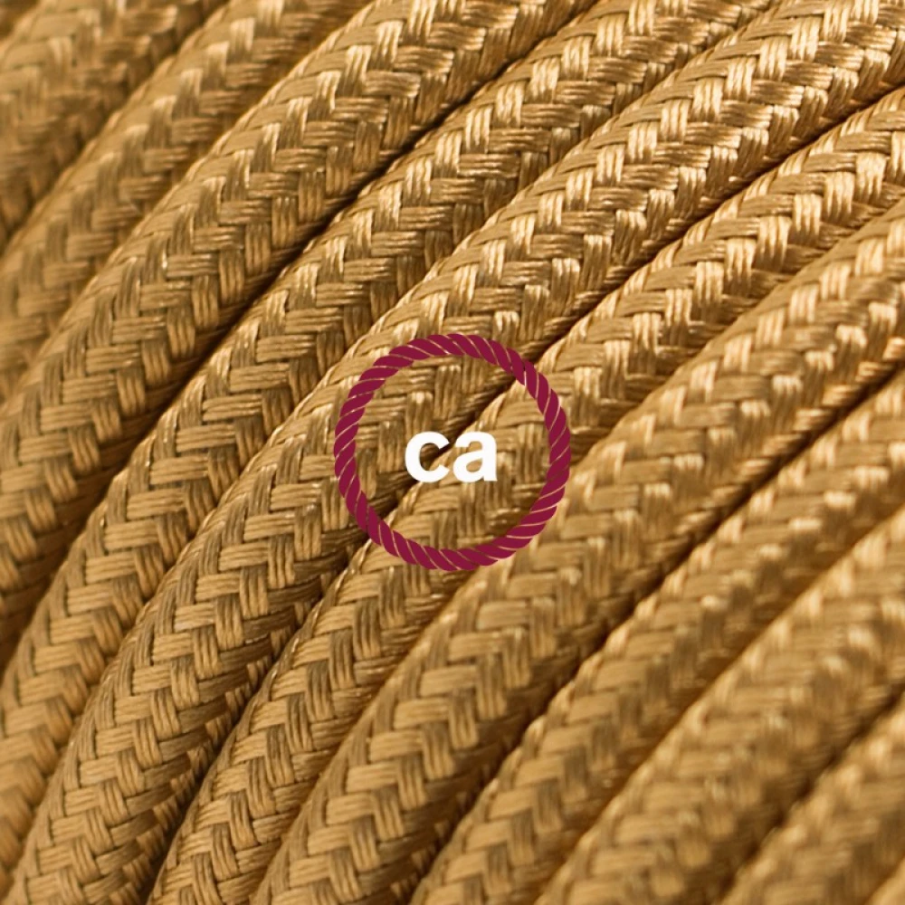 Υφασμάτινο Καλώδιο Χρυσό Στρόγγυλο RM05 Creative Cables