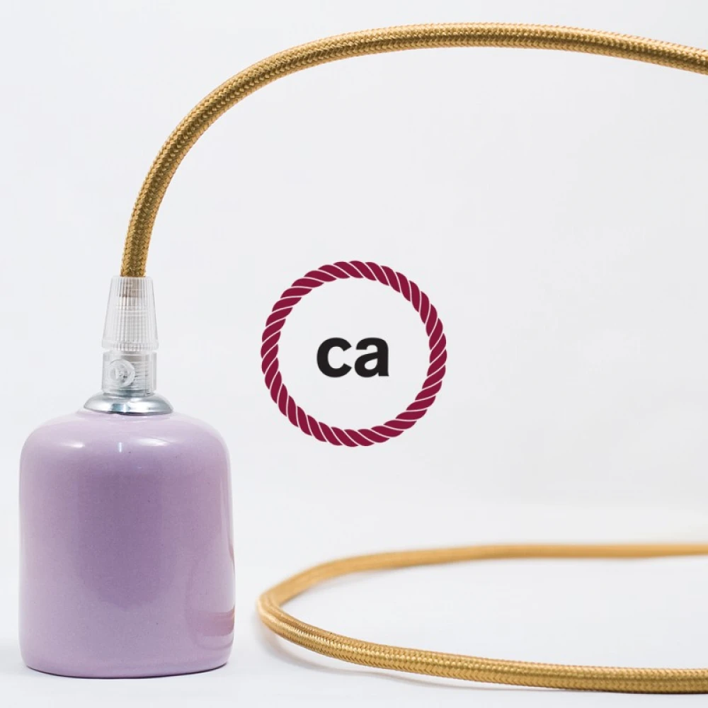 Υφασμάτινο Καλώδιο Χρυσό Στρόγγυλο RM05 Creative Cables