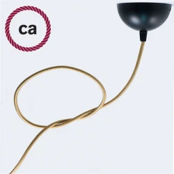Υφασμάτινο Καλώδιο Χρυσό Στρόγγυλο RM05 Creative Cables