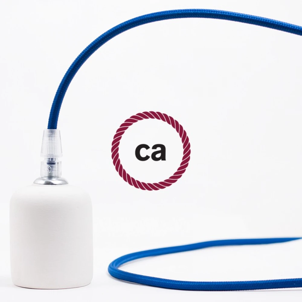 Υφασμάτινο Καλώδιο Μπλε Στρόγγυλο