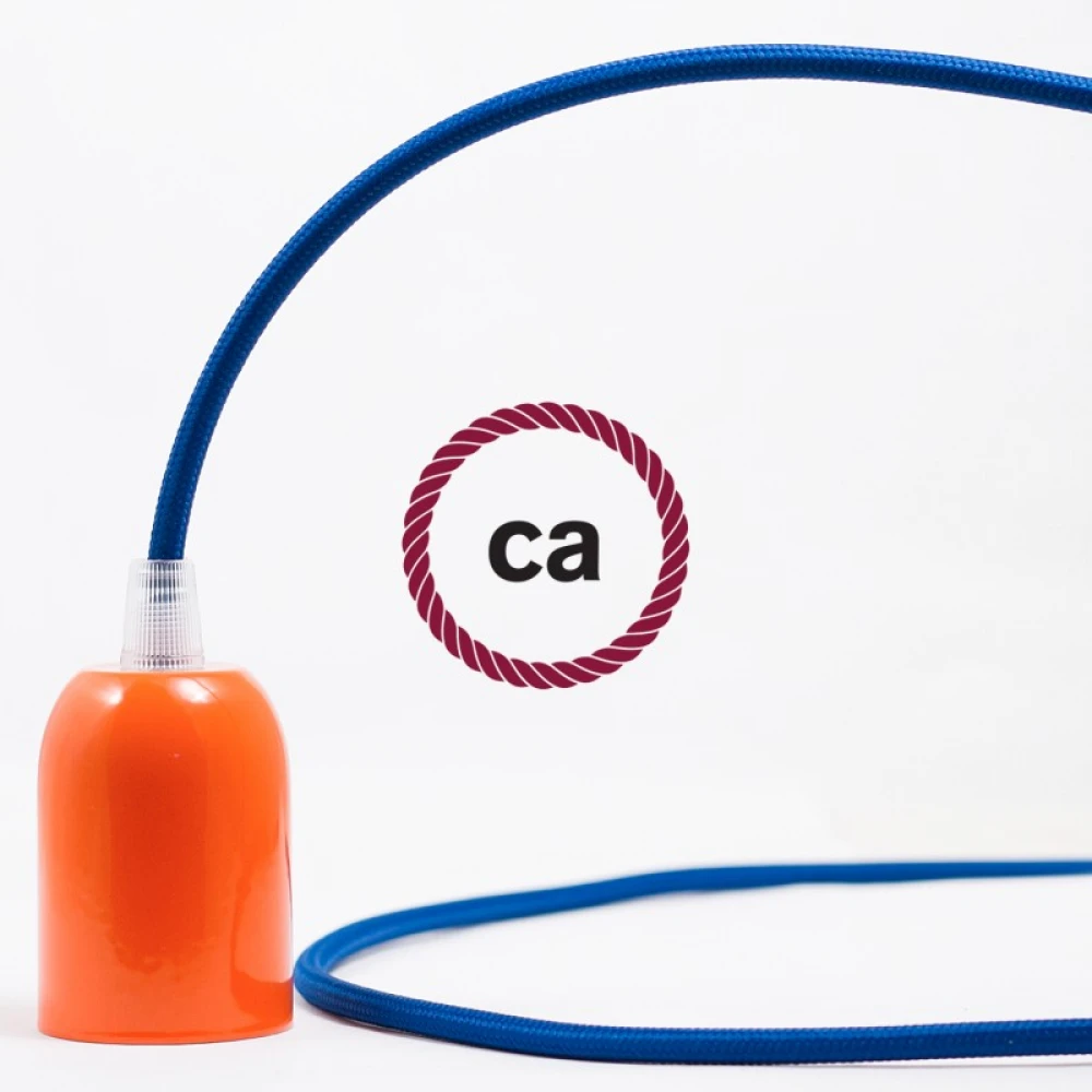 Υφασμάτινο Καλώδιο Μπλε Στρόγγυλο