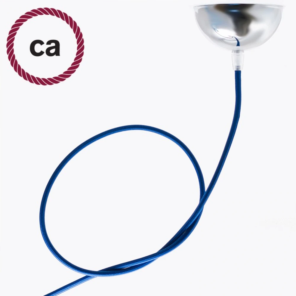 Υφασμάτινο Καλώδιο Μπλε Στρόγγυλο