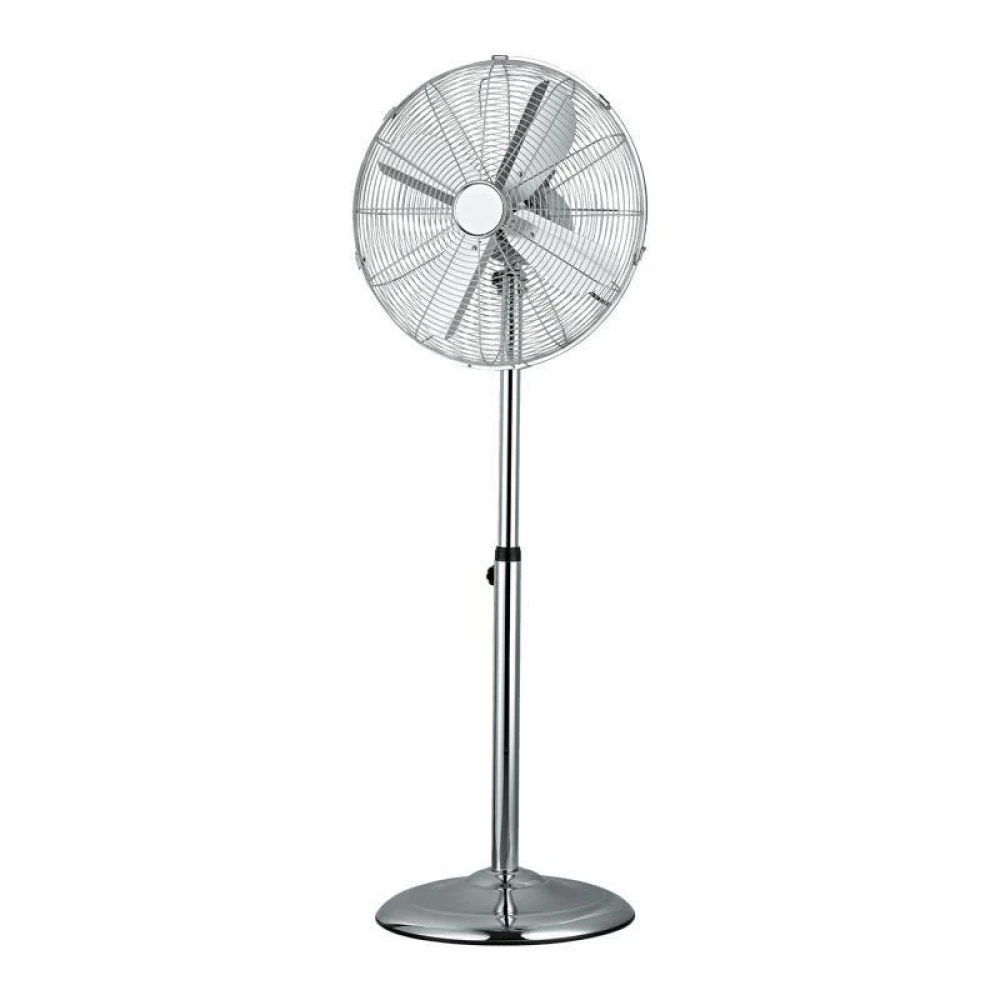 Ανεμιστήρας Δαπέδου Φ40 50W 3 Επίπεδα Ταχύτητας Σε Ίνοξ Eurolamp