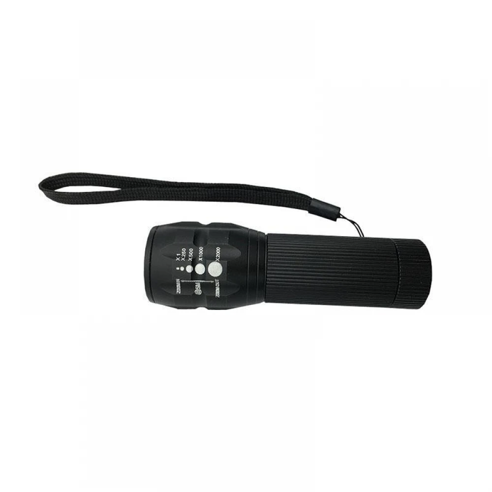 LED Φακός Μπαταρίας Αλουμινίου Με Zoom Eurolamp