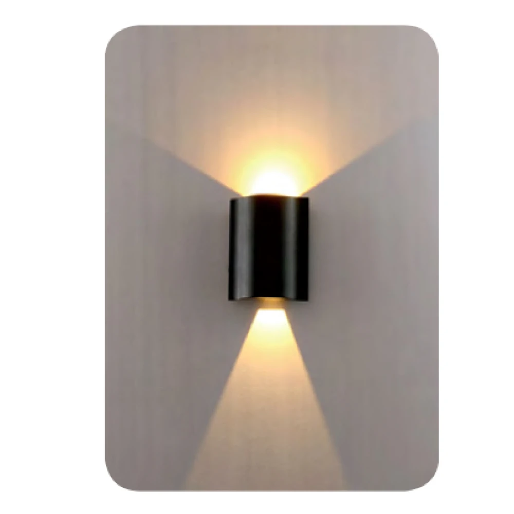 Αδιάβροχη LED COB Απλίκα 6W Από Αλουμίνιο 90º 230V Σε Μαύρο Χρώμα IP54 MATRIX Eurolamp
