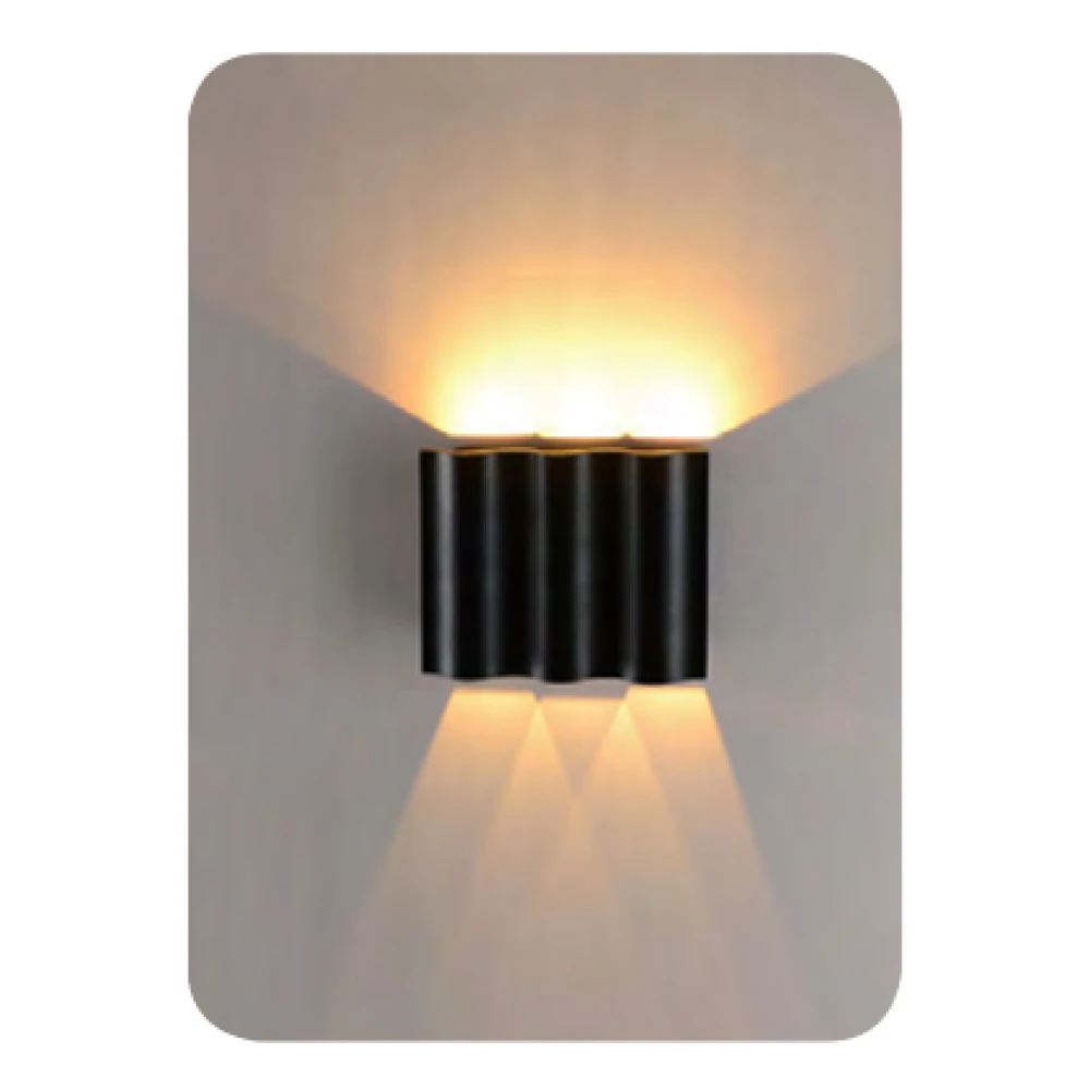 Αδιάβροχη LED COB Απλίκα 12W Από Αλουμίνιο 90º 230V Σε Μαύρο Χρώμα IP54 MATRIX Eurolamp