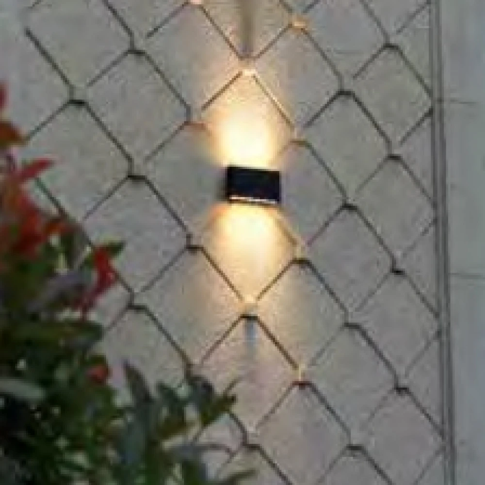 Αδιάβροχη LED Samsung Απλίκα 6W Από Αλουμίνιο 45º 230V IP54 VISION Μαύρο Eurolamp