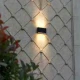 Αδιάβροχη LED Samsung Απλίκα 6W Από Αλουμίνιο 45º 230V IP54 VISION Μαύρο Eurolamp