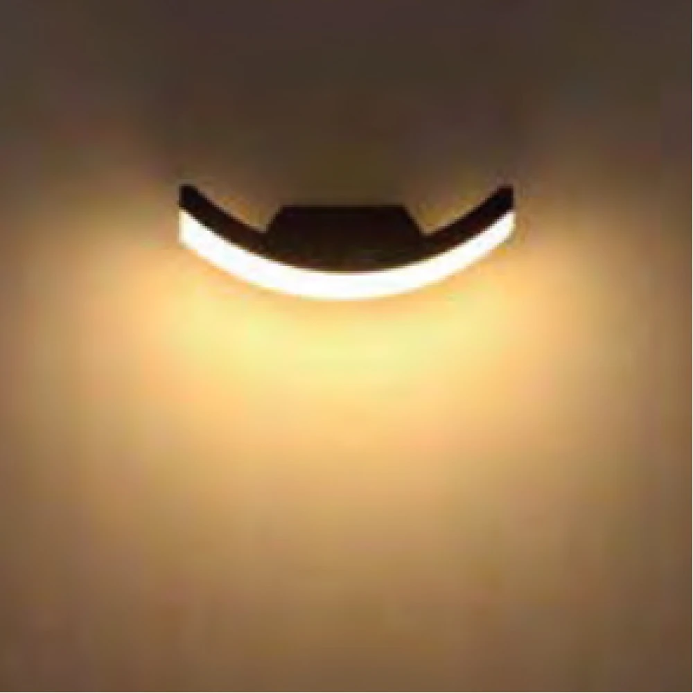 Αδιάβροχη LED Eveligh Απλίκα 6W Από Αλουμίνιο 45º 230V Σε Γκρι Χρώμα IP54 VISION Eurolamp