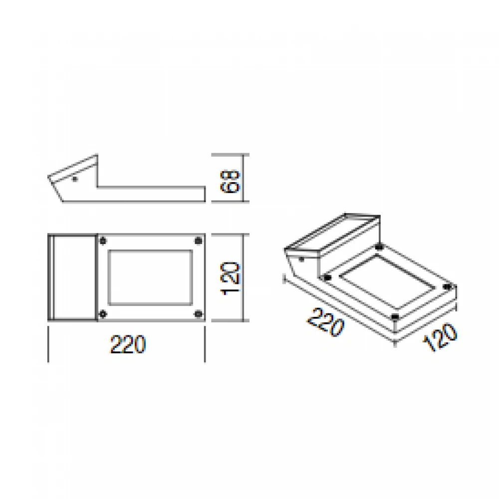 Αδιάβροχη LED Cree Απλίκα 6W Από Αλουμίνιο 110º 230V Σε Μαυρό Χρώμα IP54 VISION Eurolamp