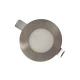3W LED SMD Panel Slim Χωνευτό Φ85 120° Σε Σατινέ Eurolamp Ουδέτερο Λευκό 4000K