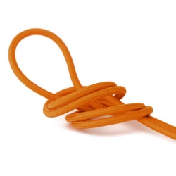 Στρογγυλό Υφασμάτινο Καλώδιο 2Χ0,75mm Σε Πορτοκαλί Eurolamp