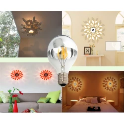 Λαμπτήρας LED Filament A60 E27 6W Ανεστραμμένου Καθρέπτου 240V Dimmable ΘΕΡΜΟ ΛΕΥΚΟ 2700K - EUROLAMP