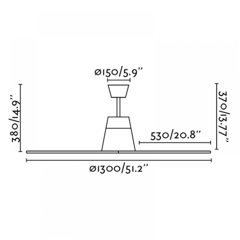 Ανεμιστήρας Με Ατσάλινο DC Μοτέρ Σε Λευκό Και ABS Λευκές Λεπίδες IP44 TYPHOON FARO