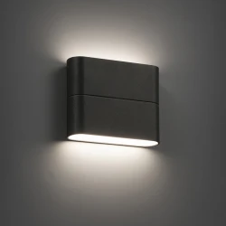 LED Εξωτερική Απλίκα 6W Αλουμινίου Σε Δύο Χρώματα ADAY FARO