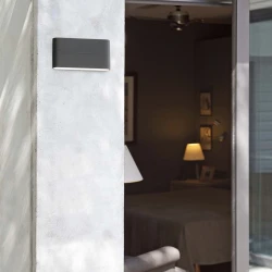 LED Εξωτερική Απλίκα 12W Αλουμινίου Σε Δύο Χρώματα ADAY FARO