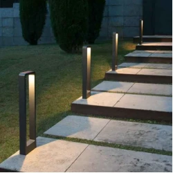 LED Εξωτερικό Φωτιστικό Κολωνάκι 5W COB Αλουμινίου Με Διάφανο Γυάλινο Κάλυμμα H:650 DAS FARO