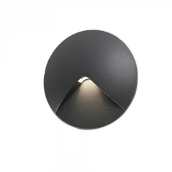 LED Εξωτερικό Χωνευτό Φωτιστικό Τοίχου 2W SMD Αλουμινίου Με Διάφανο Κάλυμμα UVE FARO