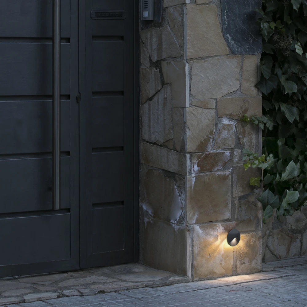 LED Εξωτερικό Χωνευτό Φωτιστικό Τοίχου 2W SMD Αλουμινίου Με Διάφανο Κάλυμμα UVE FARO