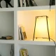Μεταλλικό Φωτιστικό Επιτραπέζιο Με Καπέλο Από Πάπυρο H:35 1xE27 AKANE FARO