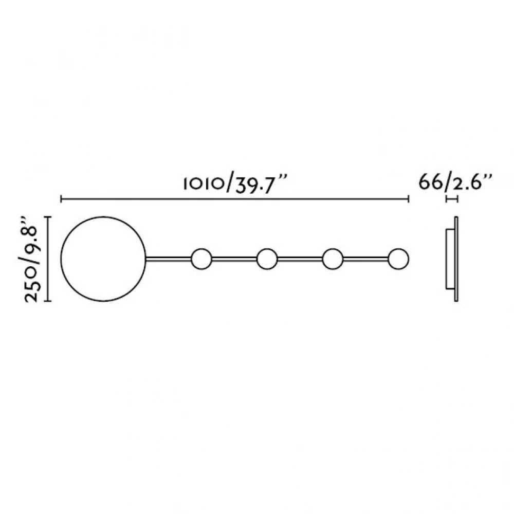 LED Φωτιστικό Και Κρεμάστρα Επιτοίχιο 6W Μαύρο HAN FARO