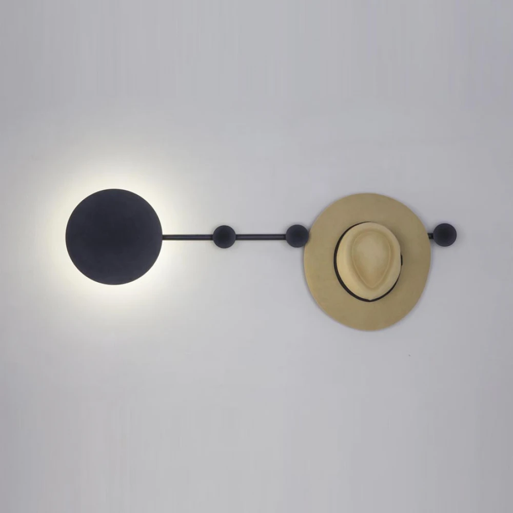 LED Φωτιστικό Και Κρεμάστρα Επιτοίχιο 6W Μαύρο HAN FARO