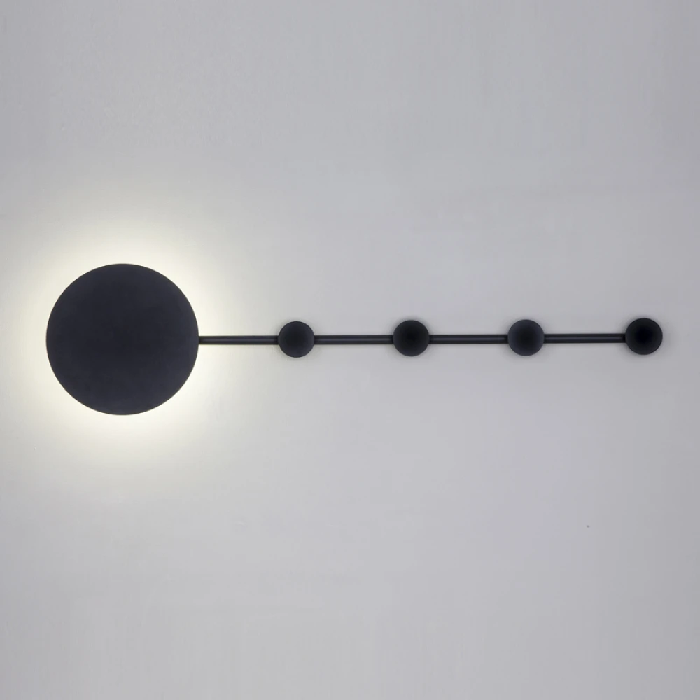 LED Φωτιστικό Και Κρεμάστρα Επιτοίχιο 6W Μαύρο HAN FARO