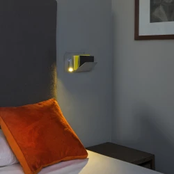 LED Μεταλλική Γκρι Απλίκα 3W Με Ράφι Και USB Φορτιστή (Αριστερής Πλευράς) SUAU FARO