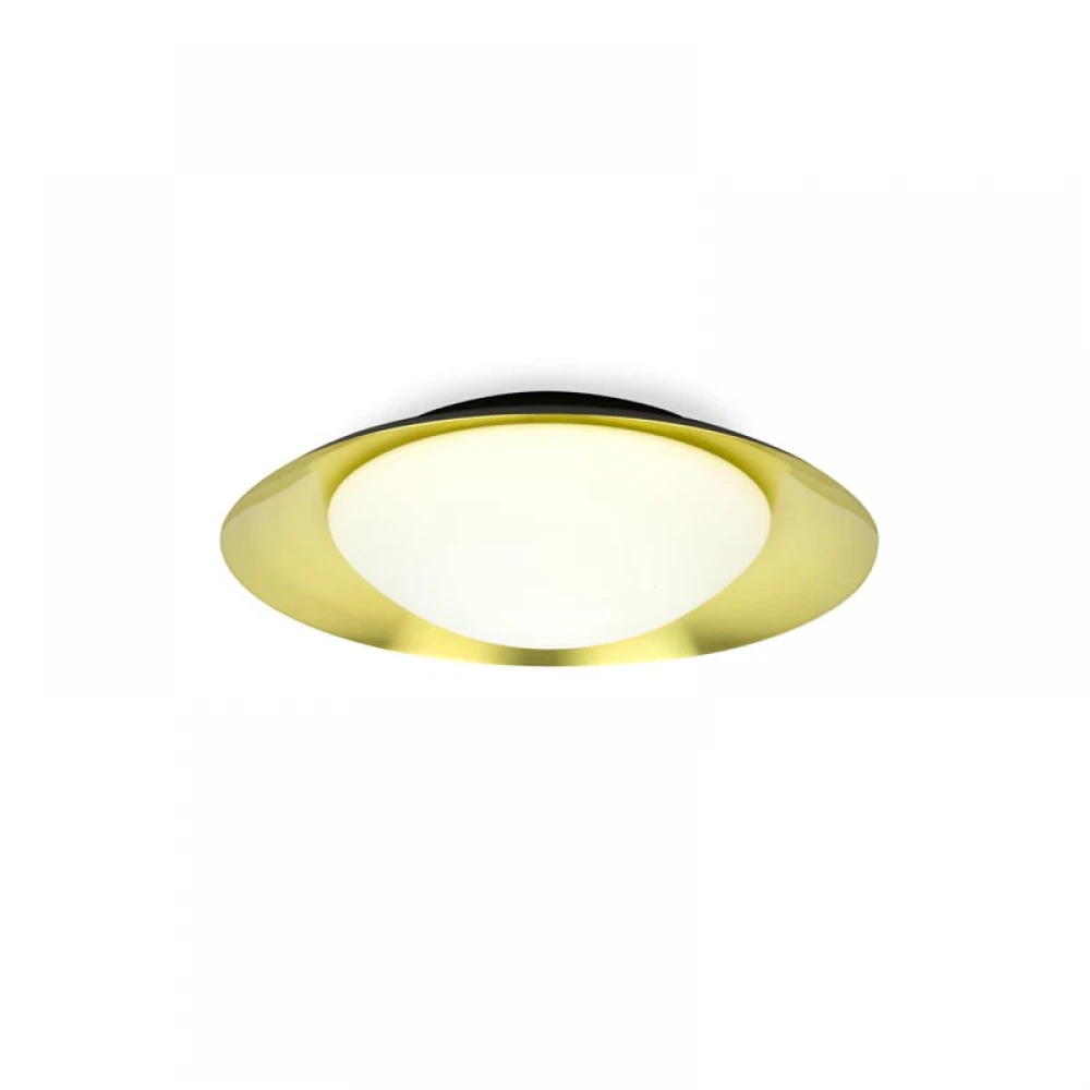 LED Μεταλλικό Φωτιστικό Οροφής 15W Σε Μαύρο-Χρυσό Χρώμα Ø390 1xG9 SIDE FARO