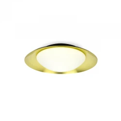 LED Μεταλλικό Φωτιστικό Οροφής 15W Σε Μαύρο-Χρυσό Χρώμα Ø390 1xG9 SIDE FARO