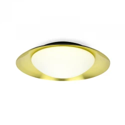 LED Μεταλλικό Φωτιστικό Οροφής 2015W Σε Μαύρο-Χρυσό Χρώμα Ø450 1xG9 SIDE FARO