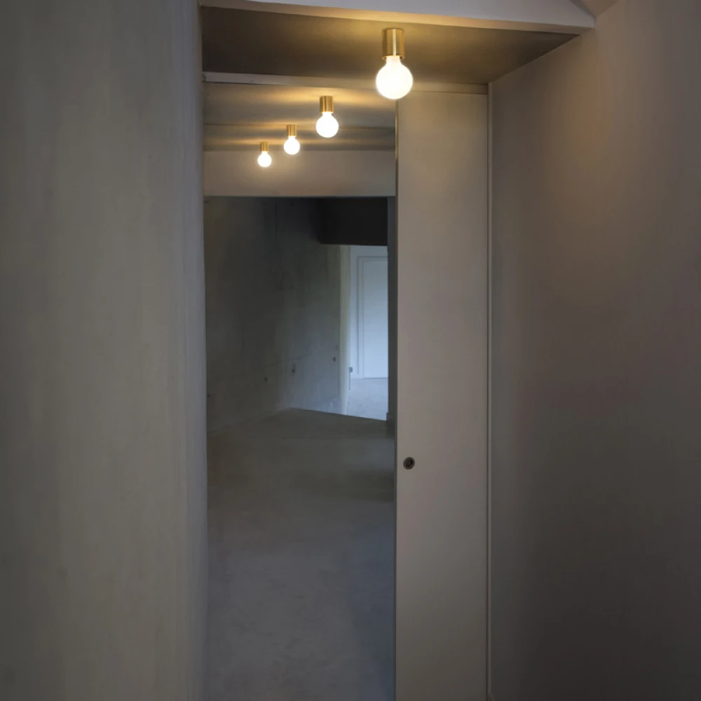 Επίτοιχο Φωτιστικό Αλουμινίου Σε Σατινέ Χρυσό Χρώμα 1xE27 TEN FARO