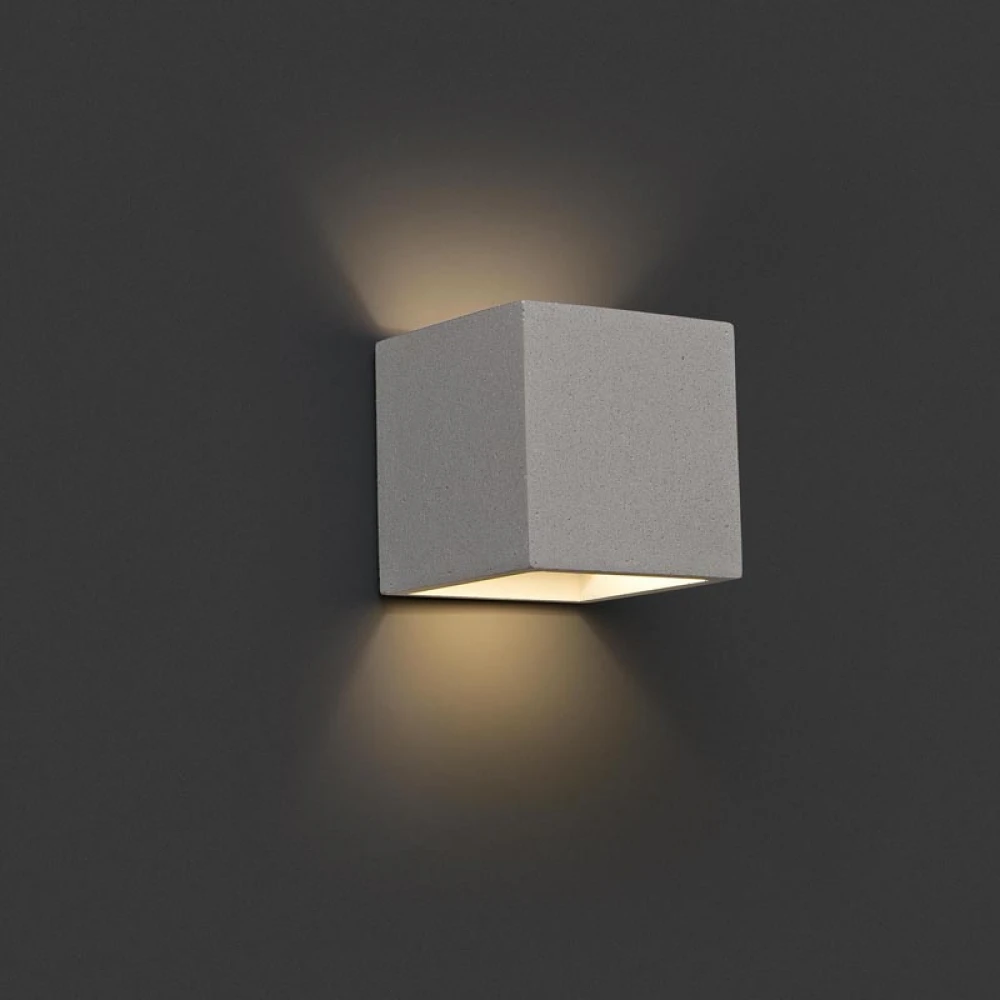 Επιτοίχιο Φωτιστικό Τετράγωνο Από Τσιμέντο Σε Μπεζ Χρώμα 1xG9 KAMEN FARO