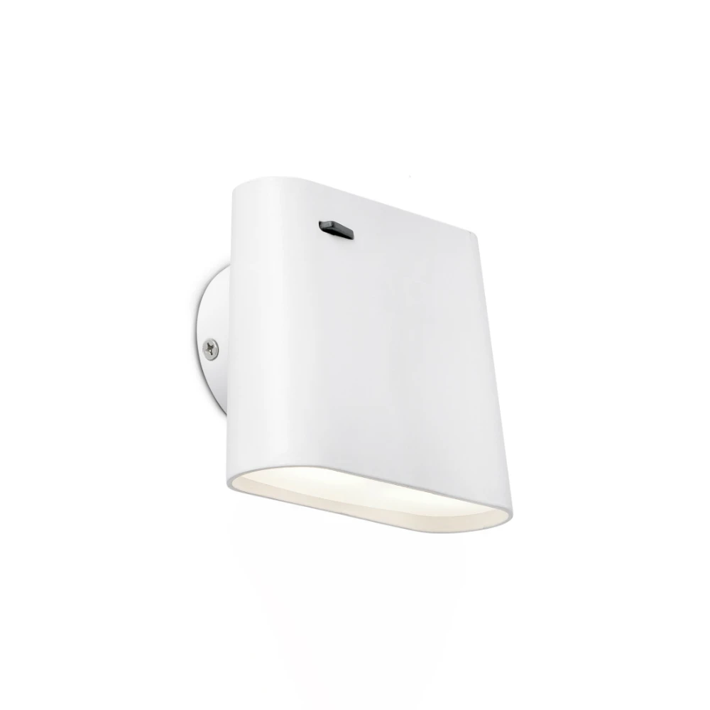 LED Μοντέρνα Μεταλλική Απλίκα 6W Λευκή Aurea FARO