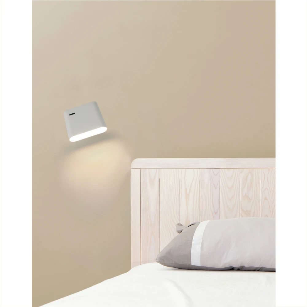 LED Μοντέρνα Μεταλλική Απλίκα 6W Λευκή Aurea FARO
