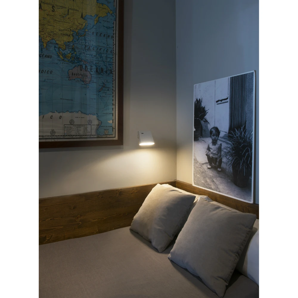 LED Μοντέρνα Μεταλλική Απλίκα 6W Λευκή Aurea FARO