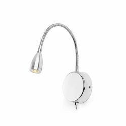 LED Επίτοιχο Φωτιστικό Αλουμινίου 3W 150Lm Σε Νικέλ Χρώμα Loke FARO