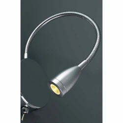 LED Επίτοιχο Φωτιστικό Αλουμινίου 3W 150Lm Σε Νικέλ Χρώμα Loke FARO