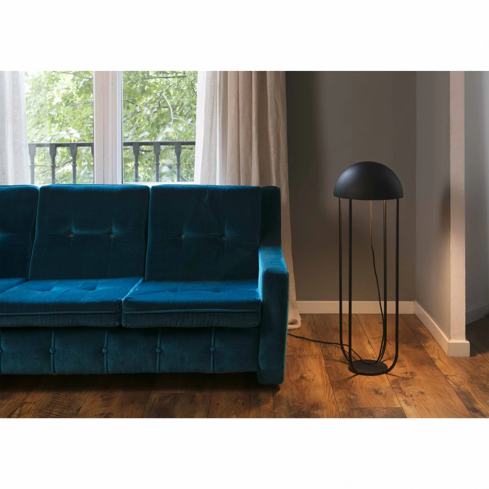 JELLYFISH Μαύρο και  χρυσό Φωτιστικό Δαπέδου FARO