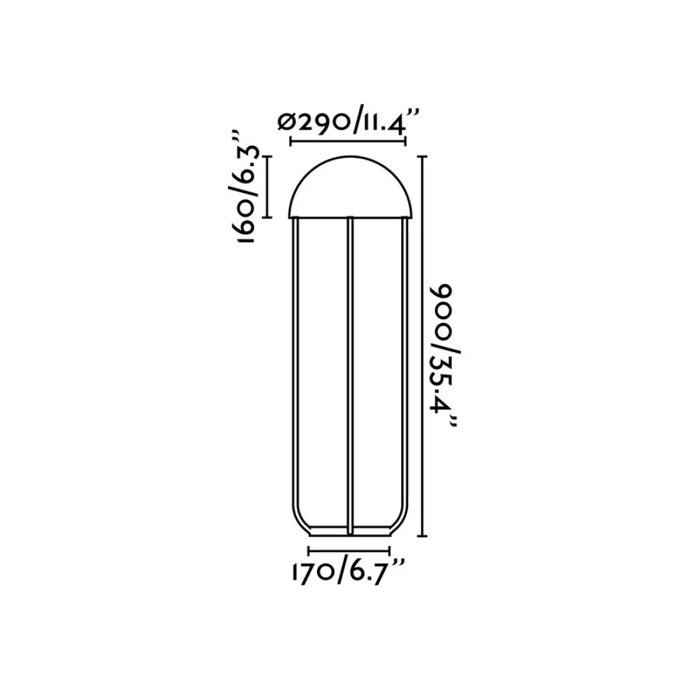 JELLYFISH Μαύρο και  χρυσό Φωτιστικό Δαπέδου FARO