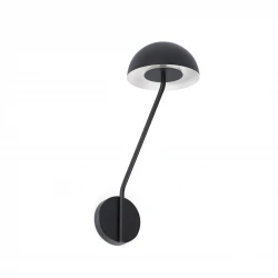 PURE LED Μαύρο και υπόλευκο φωτιστικό τοίχου FARO