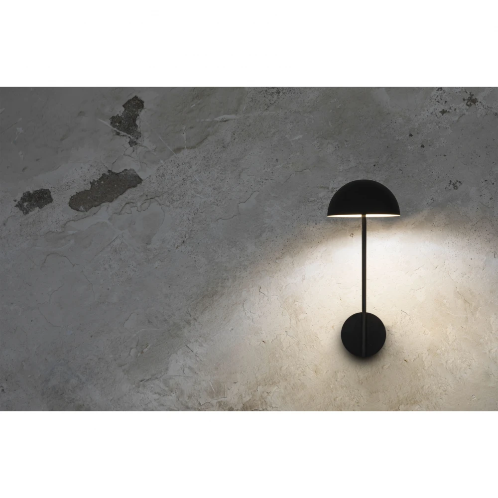 PURE LED Μαύρο και υπόλευκο φωτιστικό τοίχου FARO