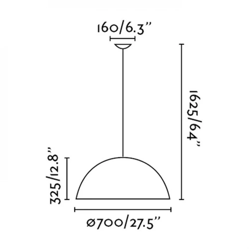Κρεμαστό Φωτιστικό Καμπάνα Από Γυαλί Ινών Σε Λευκό Χρώμα 3xE27 MAGMA FARO