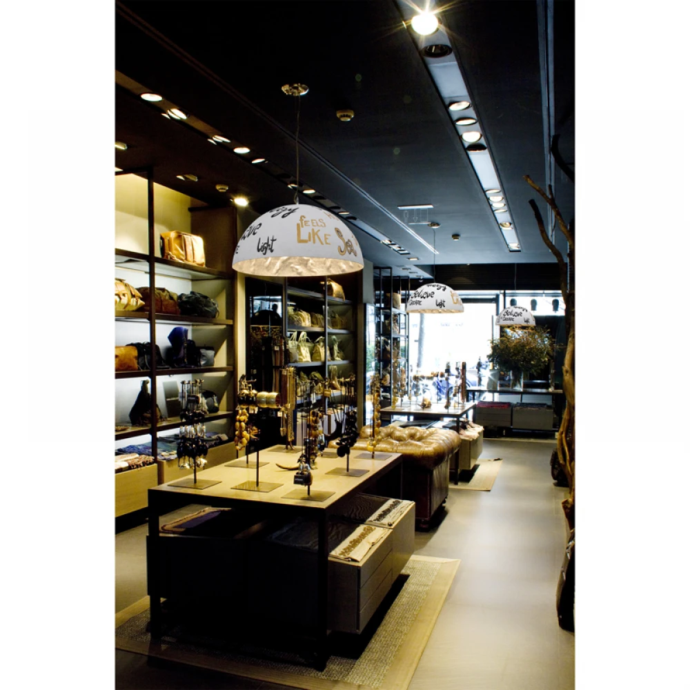 Κρεμαστό Φωτιστικό Καμπάνα Από Γυαλί Ινών Σε Λευκό Χρώμα 3xE27 MAGMA FARO